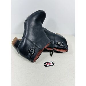 Dansko Perry Zip Ankle Booties EUR 39-8 Womens Black Burnished Leather